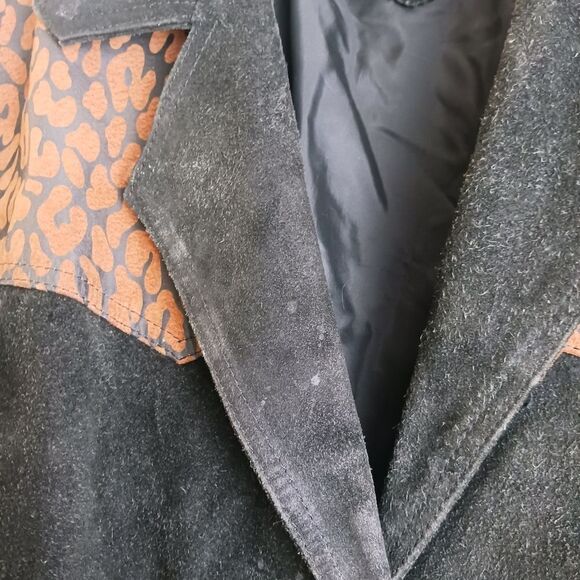 Contempo two tone vintage crop leather jacket size S - Picture 12 of 12